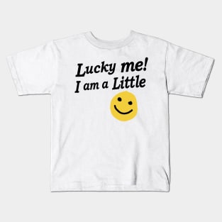 Luck Me! I am a little big reveal college sorority bid day Kids T-Shirt